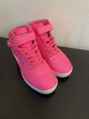 FILA Mujer 9 Zapatillas Altas Neón Rosa Brillante Zapatos Vulc 3 Atlético Retro Foto 1 de 4
