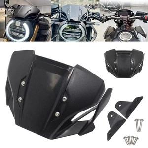 Black For Honda CB650R Front Windshield Windscreen Wind Deflector 2019-2024 US - Picture 1 of 10