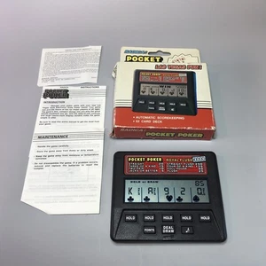 Radica Vintage 1990’s Pocket Poker w/Box & Instructions Tested Working - Picture 1 of 11