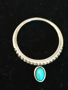 Anillo colgante BBJ 925 turquesa con circones talla 9,75 - Imagen 1 de 13