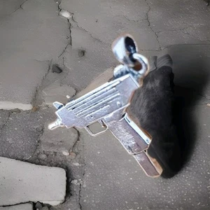 Uzi gun pendant, 925 sterling Silver weapon style, Army jewelry, sterling silver - Picture 1 of 13