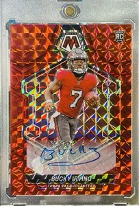 💥Bucky Irving 2024 Mosaic RC Autographed ✍️ /199 (Red) - Tampa Bay Buccaneers - Picture 1 of 4