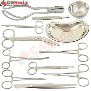12Pcs Basic Delivery Set Obstetrics & Gynecology Surgical Instruments - Picture 1 of 12