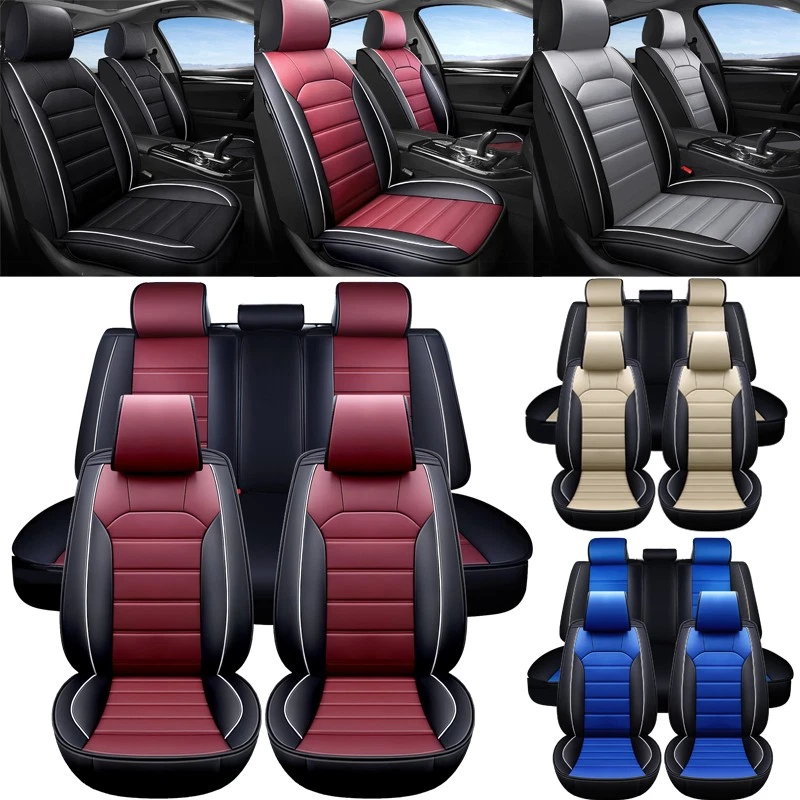 For Lincoln MKX MKC MKZ MKS Car 5Seat Covers PU Leather Front & Rear Cushion Pad Foto 1 de 4