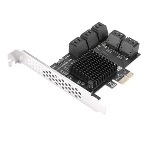 2X(10 Port Sata 3.0 zu Pcie X1 Erweiterungs Karte Pci Express Sata Adapter 2759 - Photo 1/8