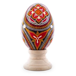 Goose Real Blown Out Ukrainian Easter Egg 1 - Picture 1 of 2