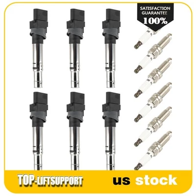 6 bobinas de ignição e 6 velas de ignição para Volkswagen Passat Touareg 3.6L 2006-2008 - Imagem 1 de 4