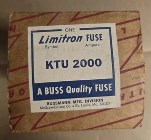 Buss Limitron KTU-2000 Sicherung KTU2000 Klasse L 2000 Ampere 600 Volt AC - Bild 1 von 2