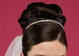 4.16ct Naturale Diamante Rotondo 14k Solido Bianco Oro Matrimonio Corona Tiara - Foto 1 di 2