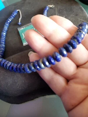 Jay King 纯银 925 多面拉皮斯珠 18-20 英寸项链全新无标签 220 美元 — 第 1/4 张图片