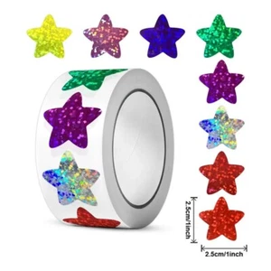 Adesivi stella olografici scintillanti motivazionali per bambini scuola fai da te artigianato 25 mm - Foto 1 di 8