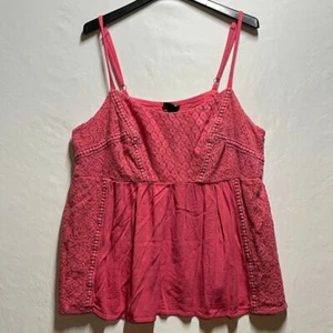 Torrid korallenrosa Spitze Babydoll Camisole Tank Träger Empire Taille Damen XL - Bild 1 von 11