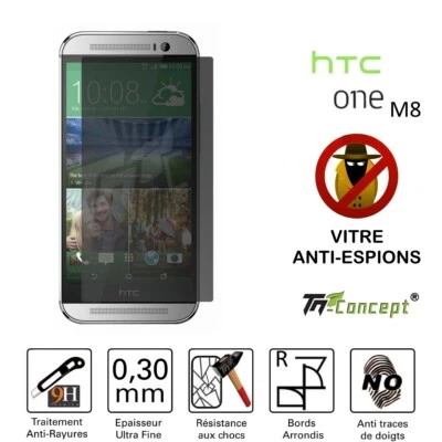 HTC One M8 - Vitre  de Protection Anti-Espions - TM Concept® - Photo 1/4