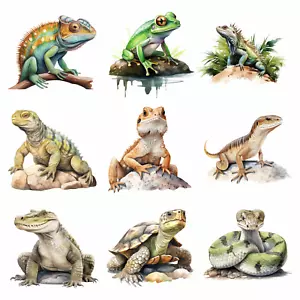 Reptil Aufkleber Tasse Laptop WC Decal Peel & Stick Wandbild Auto Dekor Grafik - Bild 1 von 28