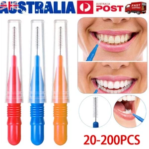 200Pcs Dental Picks Toothpicks BrushPicks Brush Tooth Picks Interdental Plastic - Picture 1 of 12