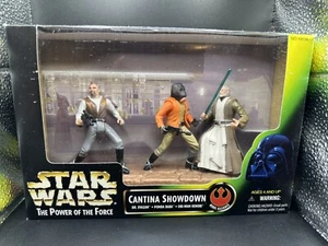 Vintage 1997 Star Wars POTF Cantina Showdown Obi-Wan Ponda Baba Dr. Evazan Neu Neu im Karton - Bild 1 von 6