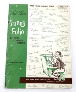 VTG Fred Fisher's Funny Folio Fifty Comedy Songs Book Music '36 Tin Pan Alley - Picture 1 of 19