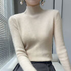Pull semi-haut collier femme pull ample hiver coréen tricoté laine