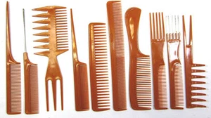 10 PC Professional Salon Hair Comb Set Hair Dressing Barber Make up Bone Colo - Picture 1 of 3