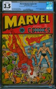 Marvel Mystery Comics #25 ⭐ CGC 3.5 Conserved ⭐ Golden Age Schomburg Timely 1941