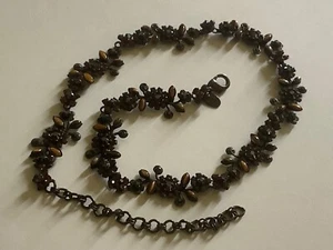 Sorrelli Multi Dark Color Crystal Stones Necklace - Picture 1 of 5