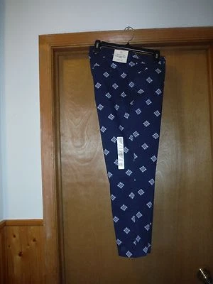 Pantalones para mujer caqui talla GAP, 14, azul oscuro blanco copo de nieve nuevos con etiquetas Foto 1 de 4