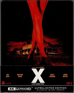 X - A Sexy Horror Story (T. West, 2022) blu ray + 4k Steelbook Ultralimited Ed. - Foto 1 di 1