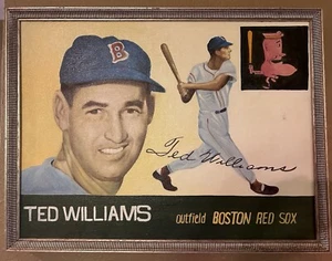 Ted Williams Gemälde von 1955 Topps Baseballkarte - Bild 1 von 3