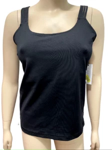 NWT $40 Calvin Klein Performance Tank Top LARGE Black Quick Dry - Picture 1 of 6