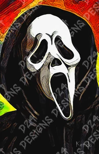 Ghostface, 11x17 Scream Horrorfilm, Custom Artwork, Serienmörder - Bild 1 von 1