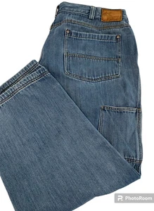 Pantalones de mezclilla rectos calce relajado DULUTH TRADING CO para hombre 42 x 30 preencogidos LEER - Imagen 1 de 9
