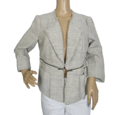 Blazer de tweed delantero abierto Classiques Entier talla mediana excelente estado Foto 1 de 4