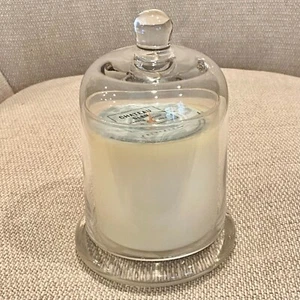 Tapa de cúpula de vela Pottery Barn Glass Cloche Chateau Bleu 9,3 OZ *LEER - Imagen 1 de 9