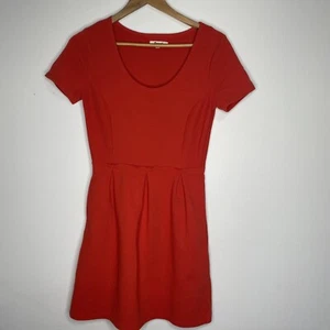 Abito donna rosso Madewell taglia 4 manica corta linea A tasche a costine - Foto 1 di 7