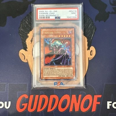 PSA 9 MINT 2005 YU-GI-Oh! Dark Beginning 2 VAMPIRE LORD EN116 - Image 1 of 3