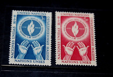 UNITED NATIONS 1953 HUMAN RIGHTS ISSUES IN SET OF 2 FINE M/VL/H