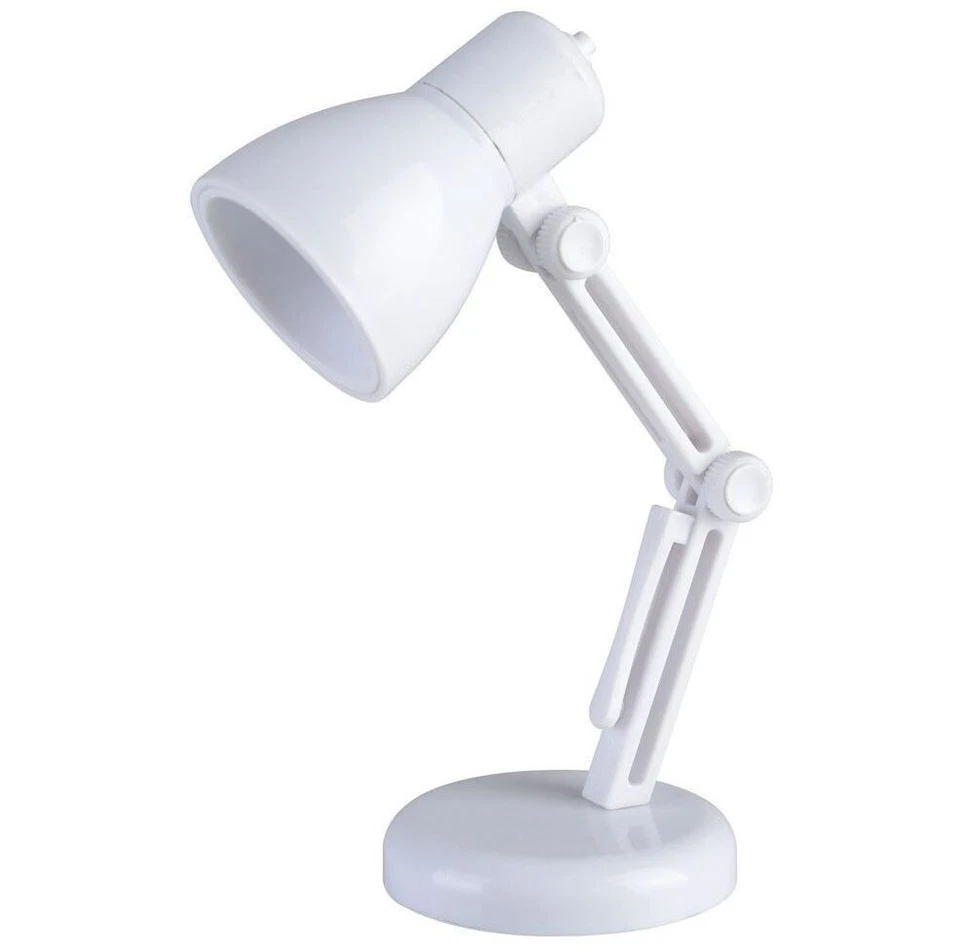 Mini LED - Lampe Leselampe Kindle Tolino Buch Schreibtischlampe - Retro weiß NEU - Bild 1 von 1