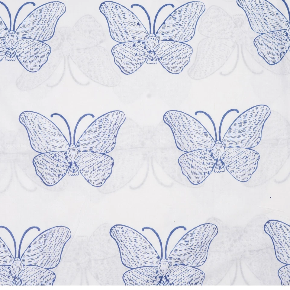 10 Yard Butterfly Fabric Hand block Print Fabric Apparel Sewing Cotton Fabric - Image 1 of 4