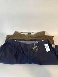Dockers Premium 100% Cotton Pants Slacks Mens 36x32 Beige Pleated Dress Pants - Picture 1 of 3