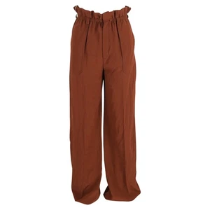 Chloé Hose mit weitem Bein in braun Seide - Bild 1 von 3