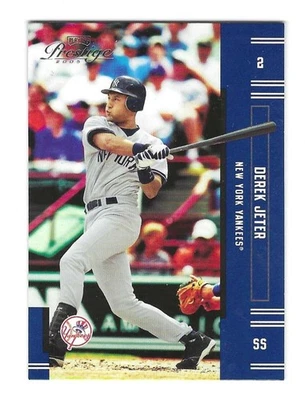 Tarjeta de béisbol 2005 Playoff Prestige #2 Derek Jeter (casi nueva-como nueva) Foto 1 de 2