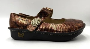 Alegria PAL-742 Women Size 40 9 Mary Jane Embossed Flats - Picture 1 of 9