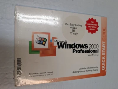 Microsoft Windows 2000 Professional Quick Start Guide Built-in NT SEALED - Image 1 of 2