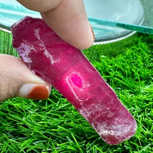 LAB CREATED 34.68 CT EXCELLENT RUBY CHATHUM #5 ROUGH CORUNDUM (Half Boule) GEMS - Picture 1 of 3