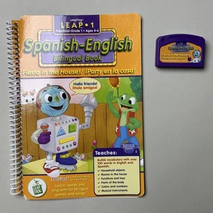 LeapFrog Leap 1 Spanish-English Bilingual Book Cartridge Fiesta House Ages 4-6 - Picture 1 of 3