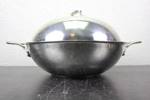 Emeril 12 Inch 2 Handle Wok Saute Pan With Stainless Steel Lid Rare - Picture 1 of 15
