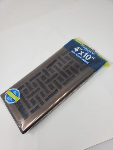 Decor Grates 4X10 Floor Register Rubbed Bronze Cover