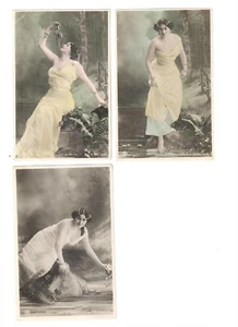 colección de 3 postales francesas vintage - Actriz señorita Liane de Vries /152 - Imagen 1 de 2