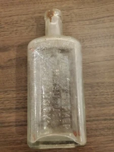 Antique Apothecary Medicine Bottle 1880 Wm Jay Barker N.Y. HIRSUTUS - Picture 1 of 8