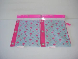 Lot of 2 Yoobi Barbie Double Zip Binder Pencil Cases - Picture 1 of 1